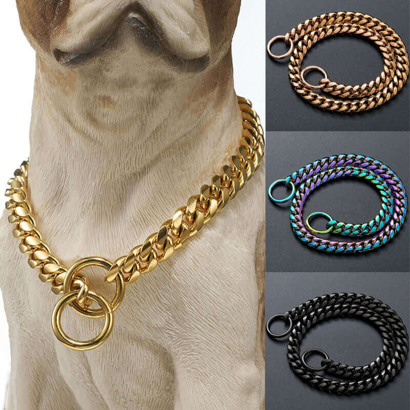 ESTIMATED SHIPPING TIMES: 24-31 days HOW TO CHOOSE THE RIGHT SIZE: Measure the length of your fur kiddo's neck before ordering. Measure the widest point around your fur kiddo’s head, and add 2-4 inches to the initial collar length for adjustment. Chain Wi